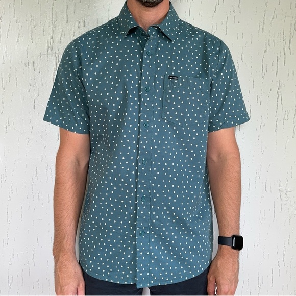 Volcom Other - Volcom Men’s Short Sleeve Button Down Shirt Medium Teal
